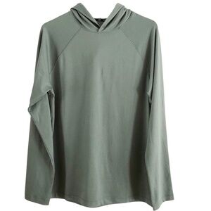 Gapfit Mens Long Sleeve Shirt With Hood Olive Green Size Medium